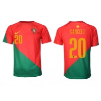 Camisa de Futebol Portugal Joao Cancelo #20 Equipamento Principal Mundo 2022 Manga Curta